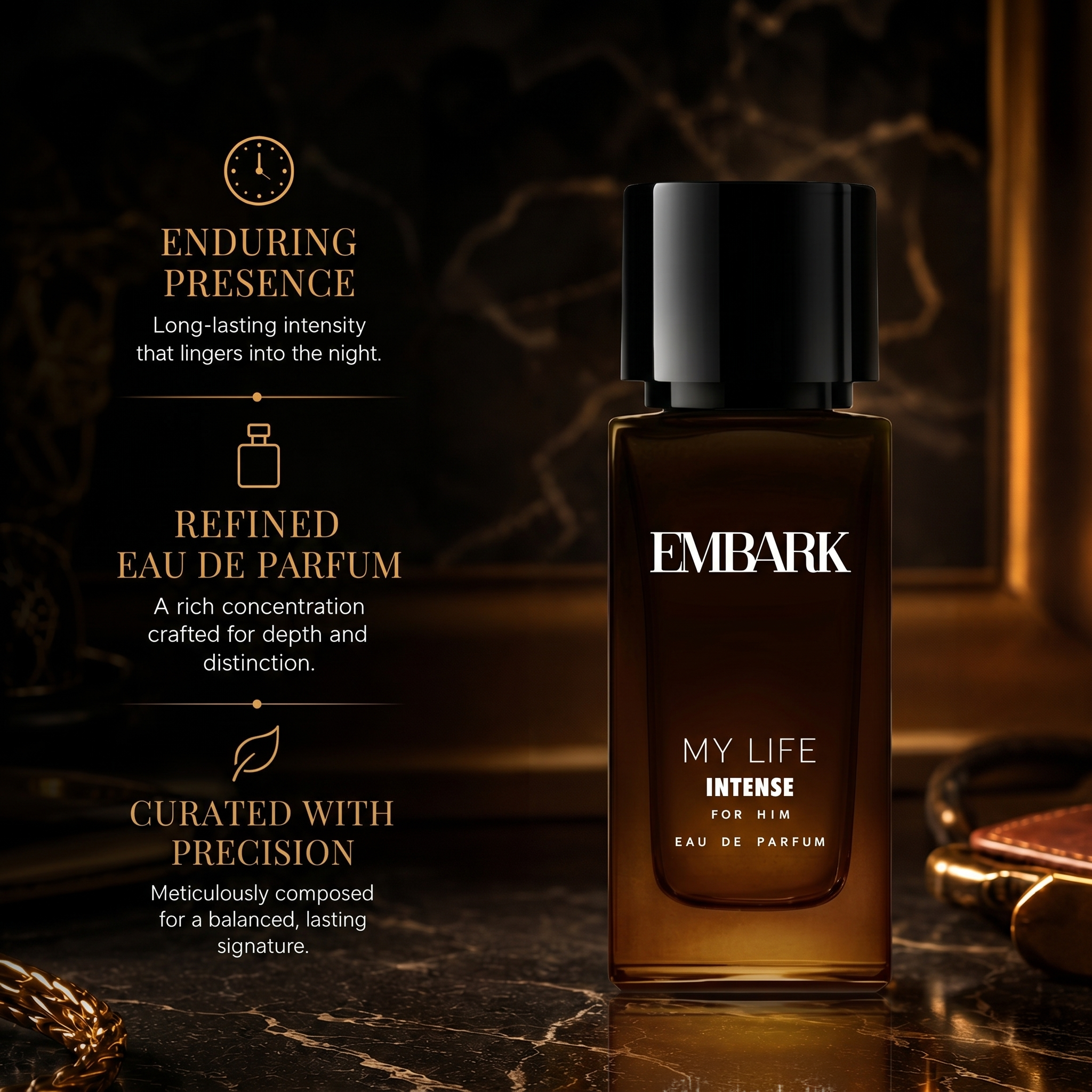 Embark Perfumes My Life Intense For Him - Eau De Parfum (EDP) ORIENTAL - WOODY, 100 ml