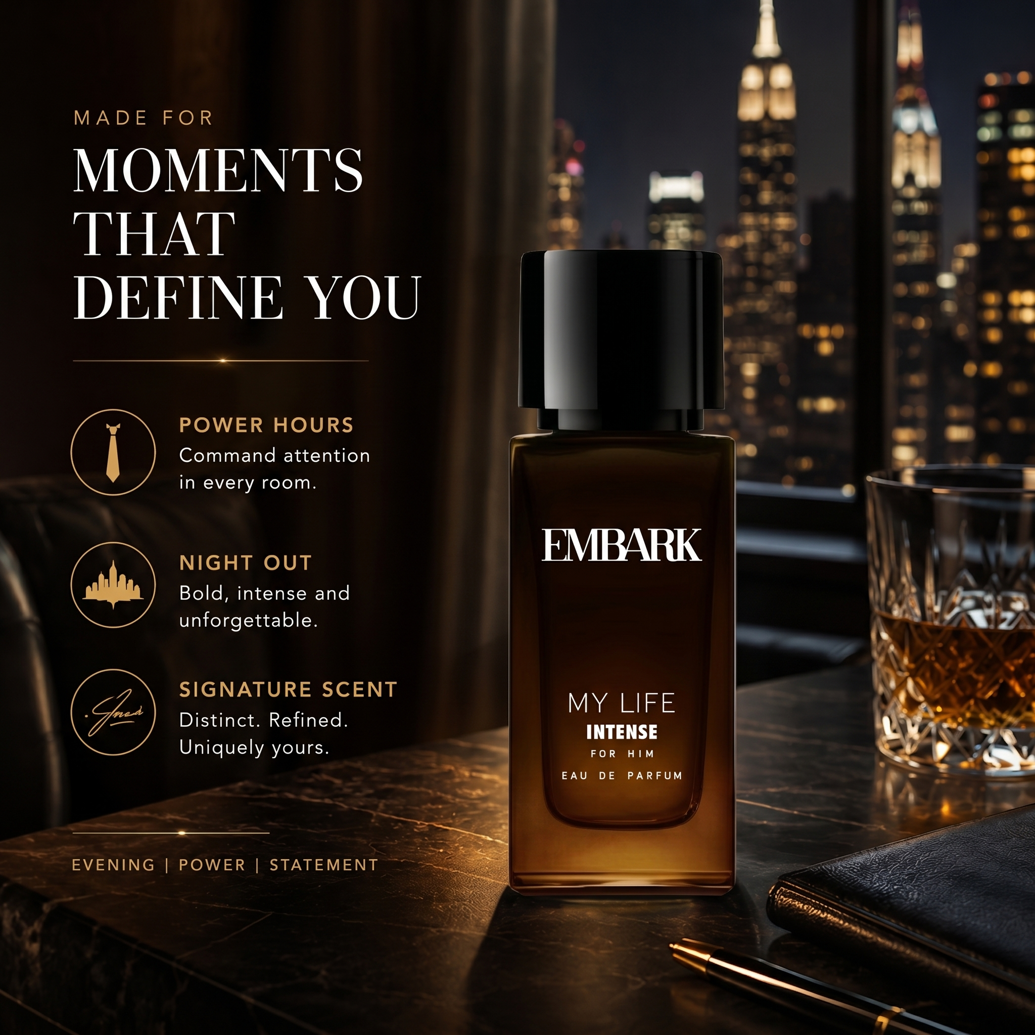 Embark Perfumes My Life Intense For Him - Eau De Parfum (EDP) ORIENTAL - WOODY, 100 ml