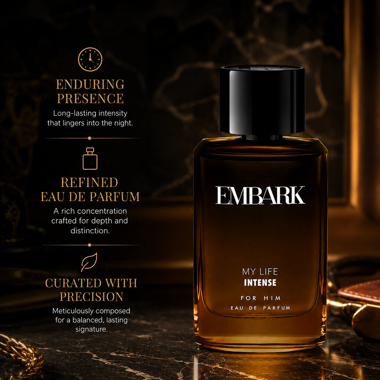 Embark Perfumes My Life Intense For Him - Eau De Parfum (EDP) ORIENTAL - WOODY, 30 ml