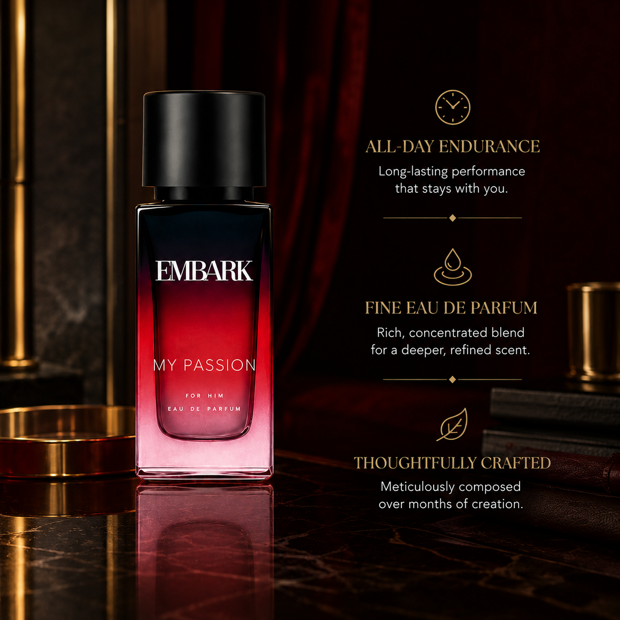 Embark Perfumes My Passion For Him - Eau De Parfum (EDP) FOUGERE - CITRUS - WOODY, 100 ml