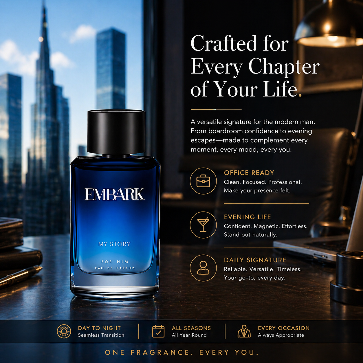 Embark Perfumes My Story For Him - Eau De Parfum (EDP) CITRUS - SPICY - AQUATIC, 30 ml