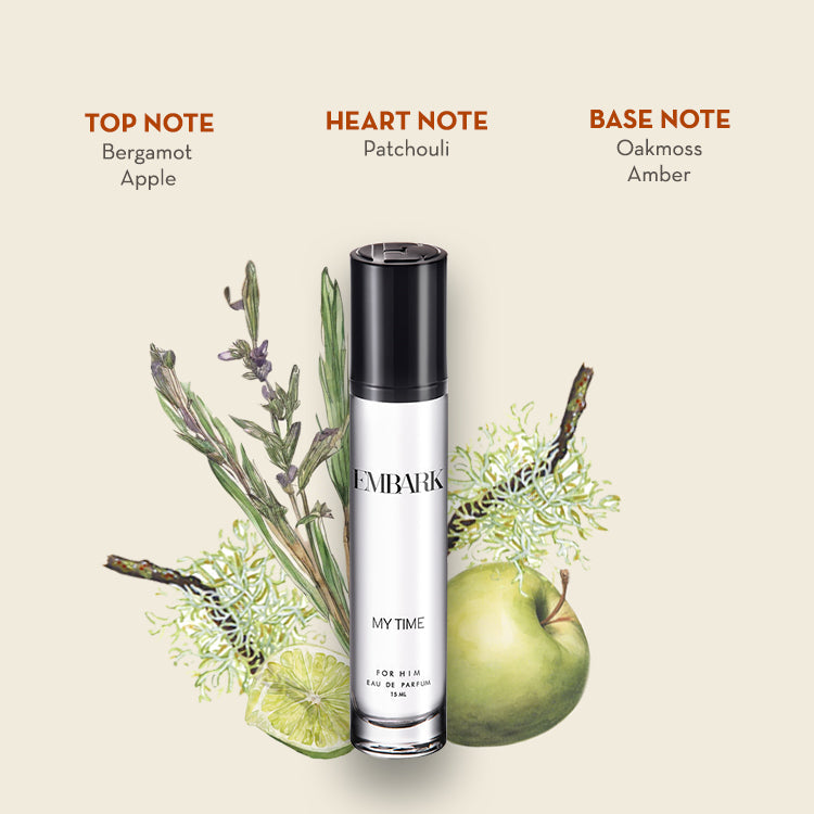 Embark Perfumes My Time For Him - Eau De Parfum (EDP) AROMATIC - CHYPRE - AMBERY, 30 ml
