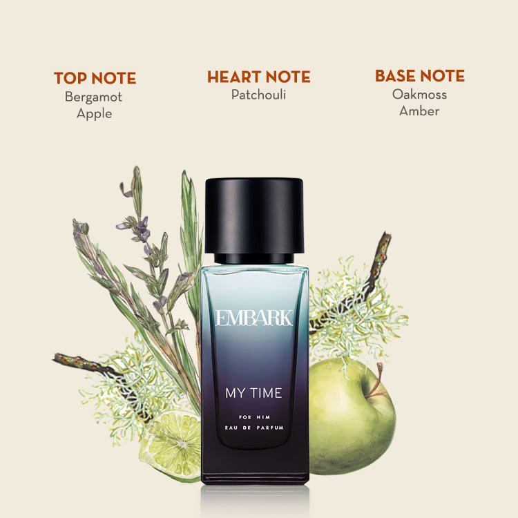 Embark Perfumes My Time For Him - Eau De Parfum (EDP) AROMATIC - CHYPRE - AMBERY, 100 ml