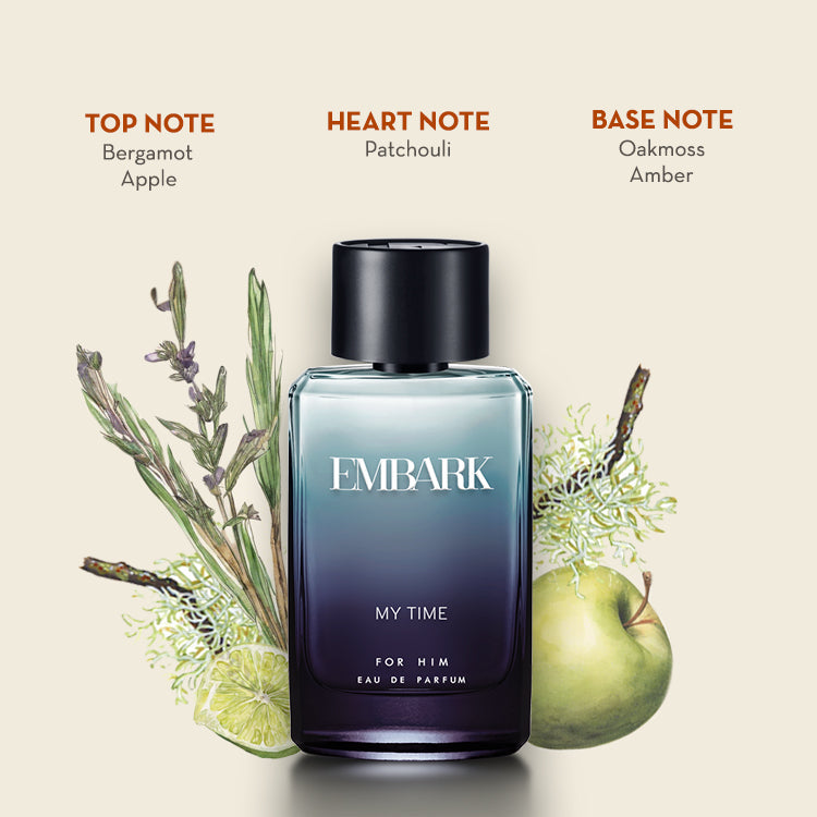 Embark Perfumes My Time For Him - Eau De Parfum (EDP) AROMATIC - CHYPRE - AMBERY, 30 ml