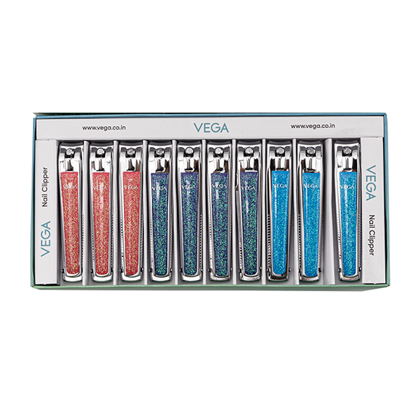 Vega Nail Clipper Box (Large) Glitter - LNCB-02