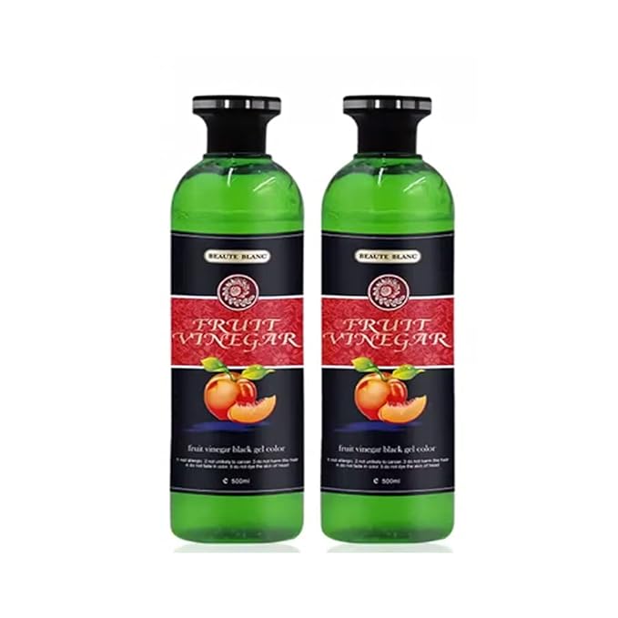 BEAUTE BLANC Fruit Vinegar Gel Hair Color Black | Natural Hair Dye for Soft Hair 500ml x 2 Buy at Indicrest