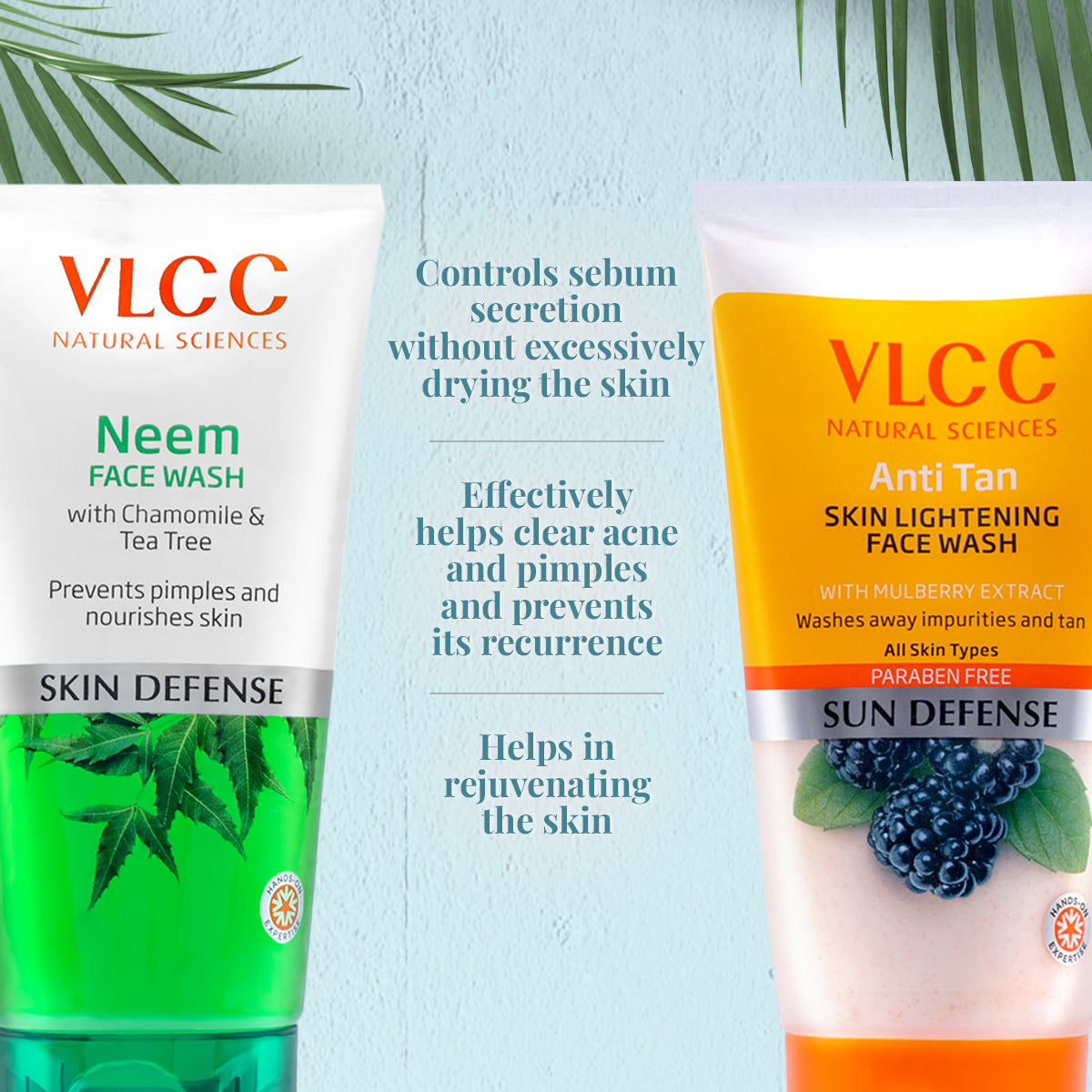 VLCC Neem Face Wash and Anti Tan Face Wash - with Buy One Get One - 300 ml - Image 4 - Buy from Indicrest