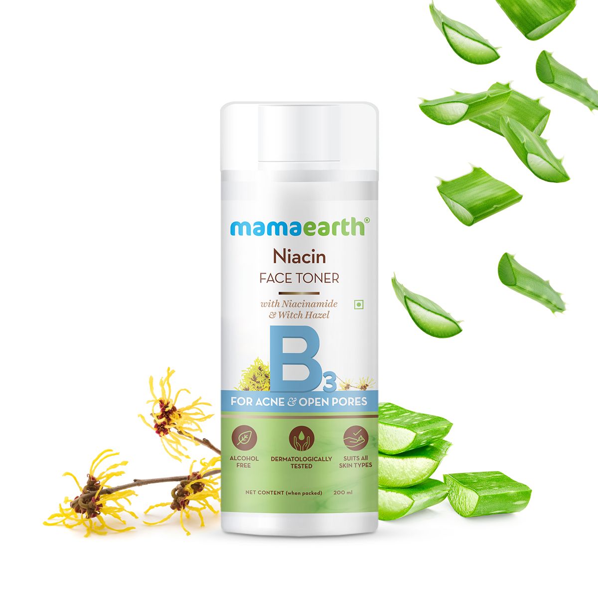 Mamaearth Niacin Face Toner with Niacinamide and Witch Hazel for Acne and Open Pores, 200ml - Buy from Indicrest