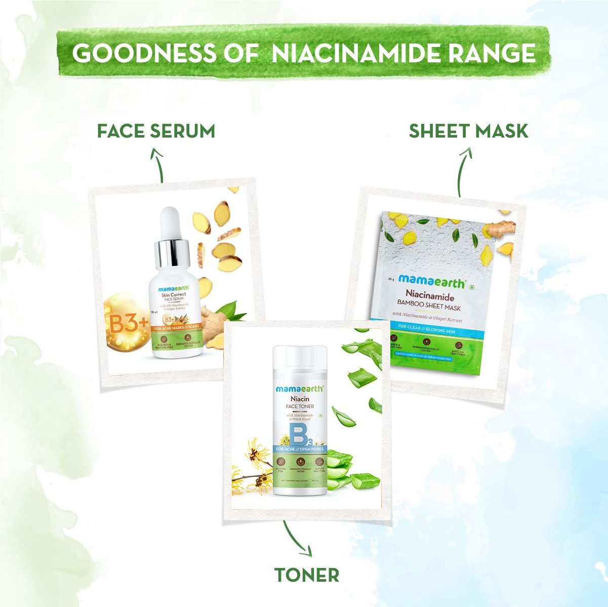 Mamaearth Niacinamide Bamboo Sheet Mask with Niacinamide and Ginger Extract for Clear and Glowing Skin, 25g - Image 6 - Buy from Indicrest