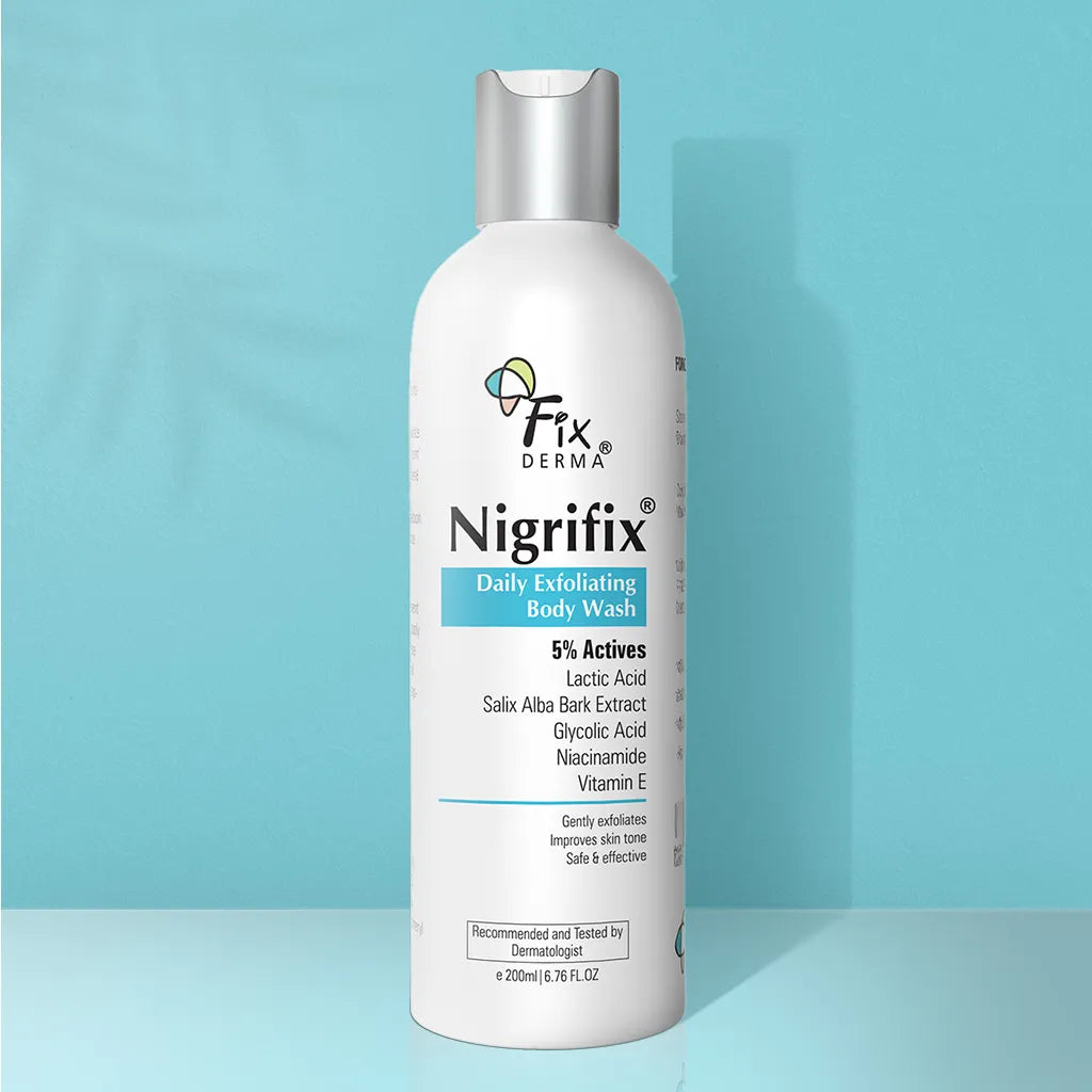 Fixderma Nigrifix Daily Exfoliating Body Wash | 5% Actives for smoother, brighter skin, 200ml - Image 7 - Buy from Indicrest