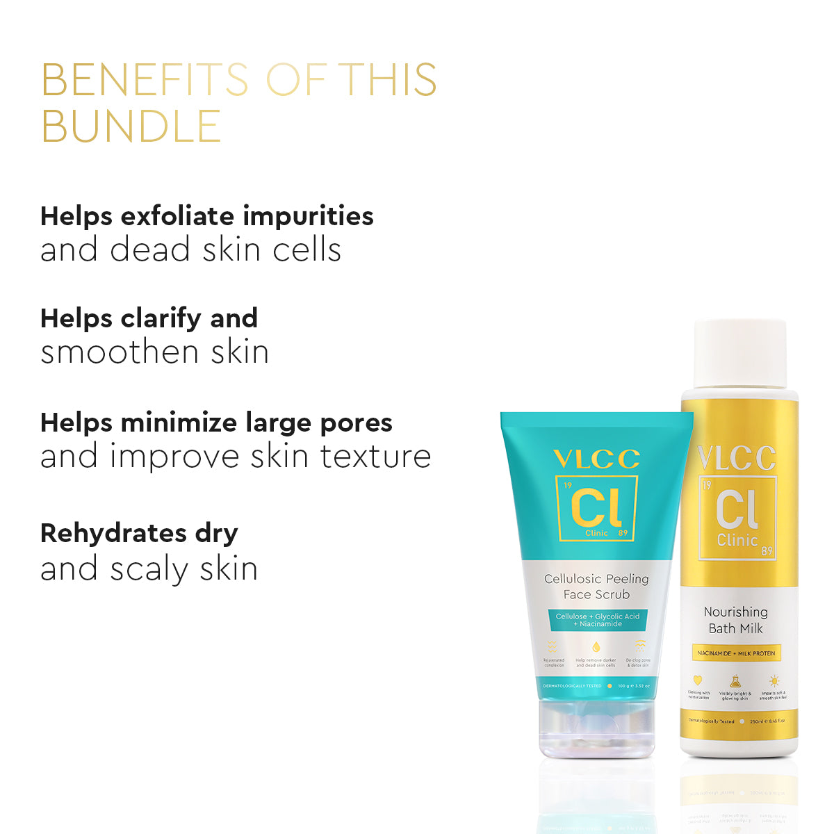 VLCC No More Tan Combo with Peeling Scrub and Bath Milk - Image 3 - Buy from Indicrest
