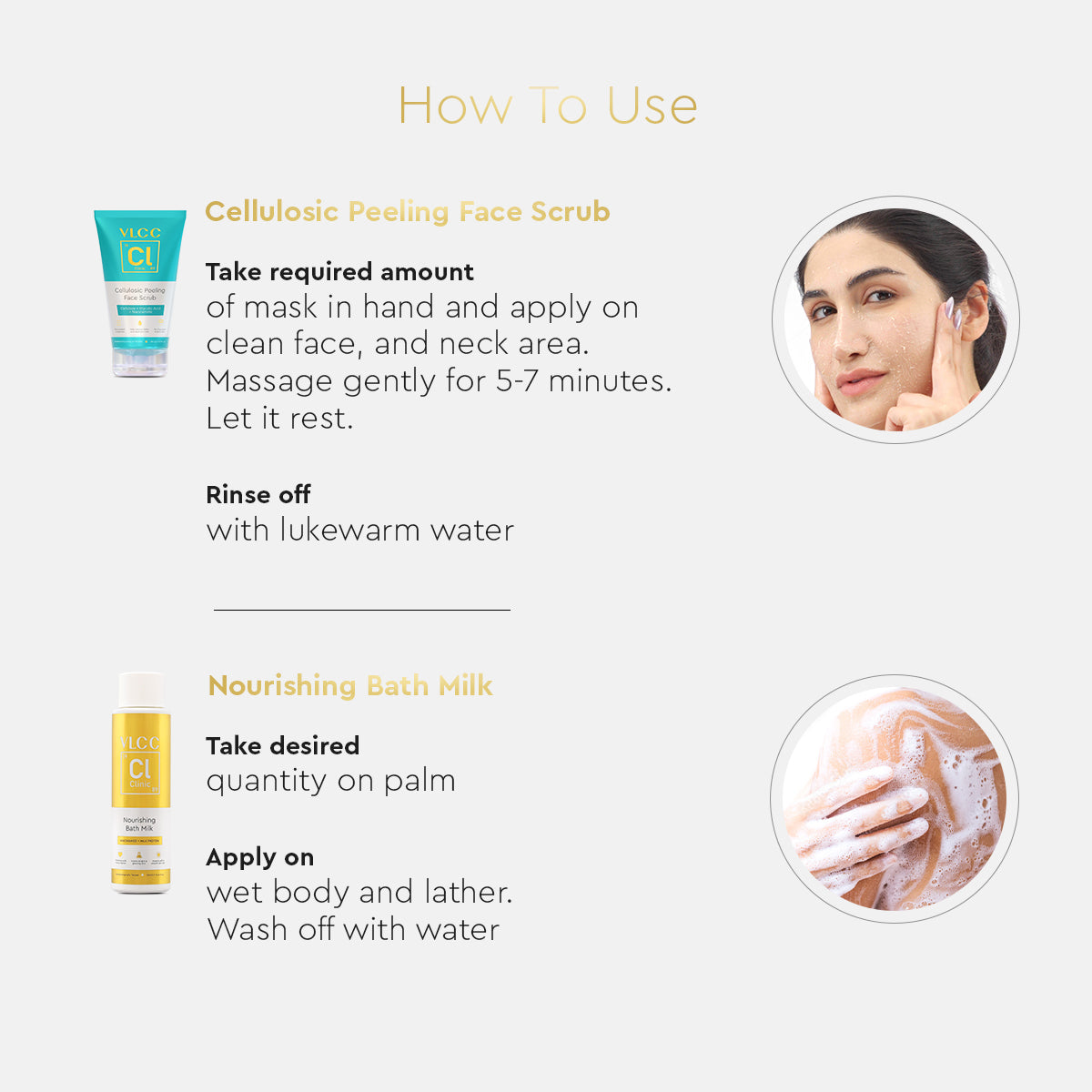VLCC No More Tan Combo with Peeling Scrub and Bath Milk - Image 6 - Buy from Indicrest