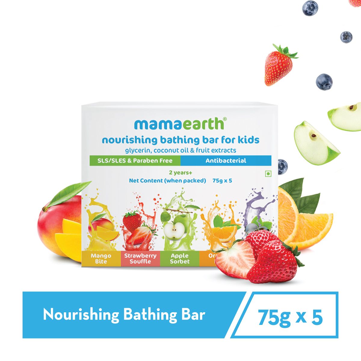 Mamaearth Nourishing Bathing Bar Soap For Kids, (, Pack of 5, 75g Each) - Image 2 - Buy from Indicrest