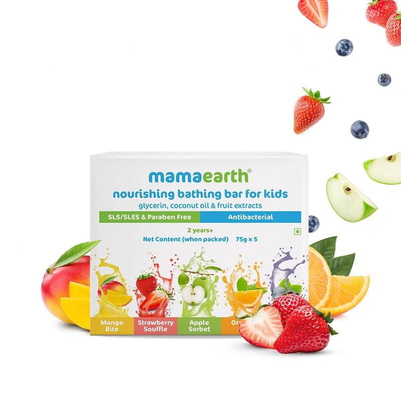 Mamaearth Nourishing Bathing Bar Soap For Kids, (, Pack of 5, 75g Each) - Buy from Indicrest