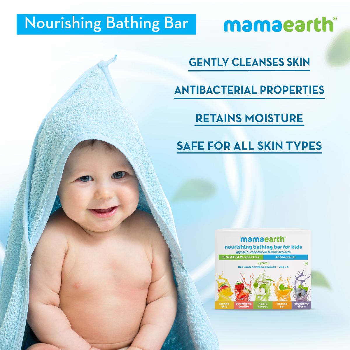 Mamaearth Nourishing Bathing Bar Soap For Kids, (, Pack of 5, 75g Each) - Image 3 - Buy from Indicrest