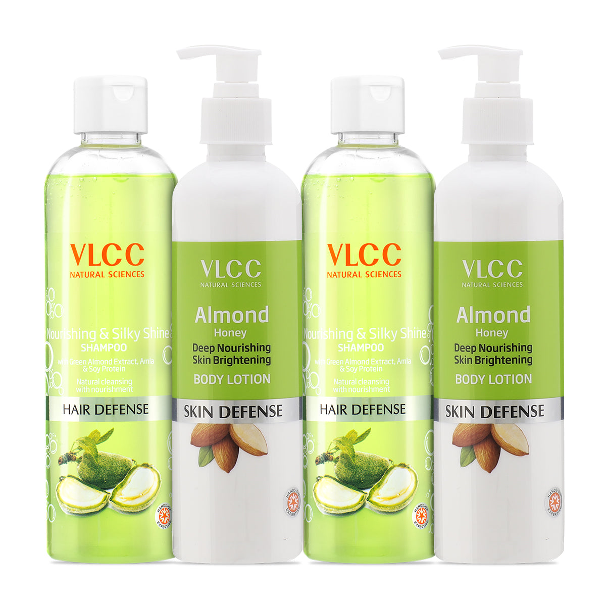 VLCC Nourishing and Silky Shine Shampoo and Almond Honey Skin Brightening Body Lotion - Buy from Indicrest