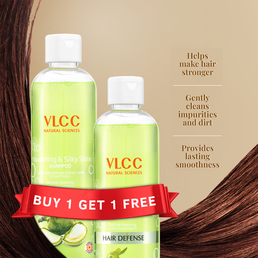 VLCC Nourishing and Silky Shine Shampoo and Almond Honey Skin Brightening Body Lotion - Image 3 - Buy from Indicrest