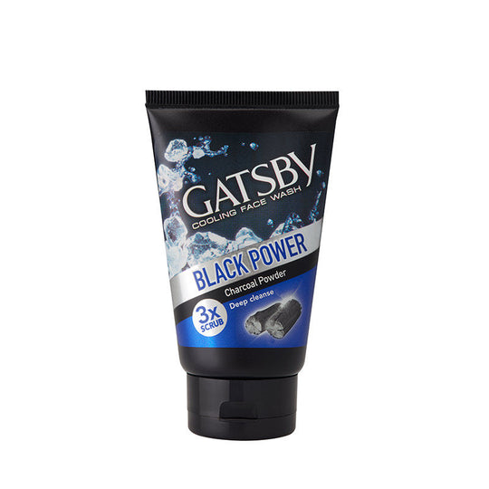 Gatsby Black Power Charcoal Powder Deep Cleanse Cooling Face Wash, 50g