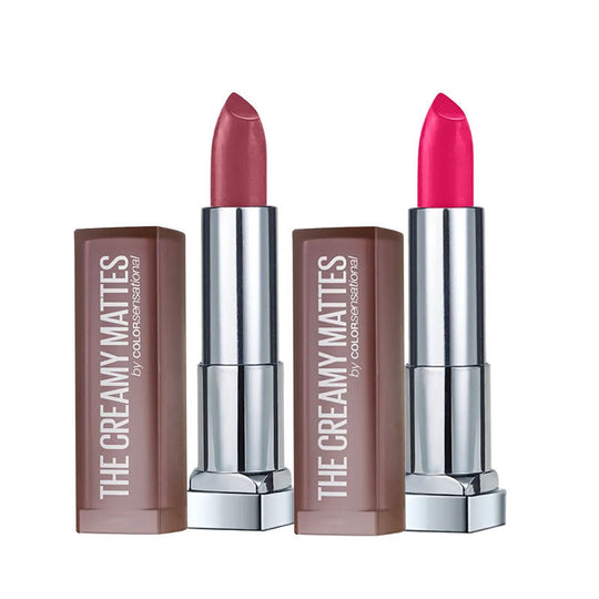 Maybelline New York Color Sensatiol Creamy Matte Lipstick - Touch Of Spice + Mesmerizing Magenta Buy at Indicrest