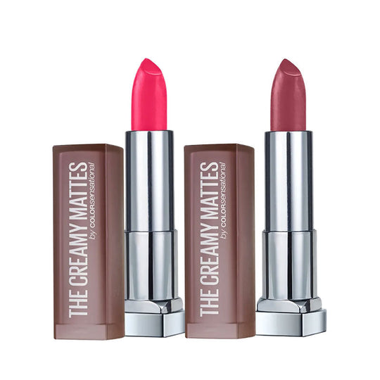 Maybelline New York Color Sensatiol Creamy Matte Lipstick - Touch Of Spice + Flaming Fuchsia Buy at Indicrest