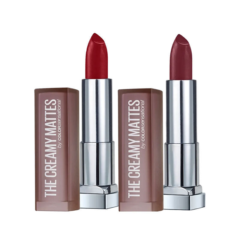 Maybelline New York Color Sensatiol Creamy Matte Lipstick - Divine Wine + Burgundy Blush Buy at Indicrest