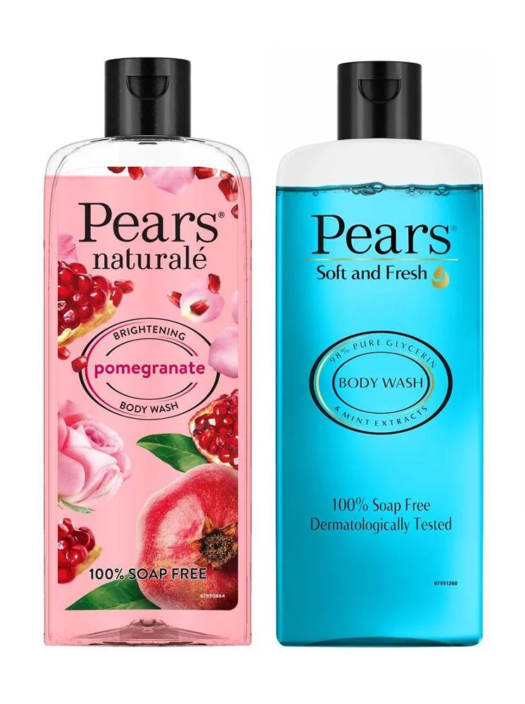 Pears Soft & Fresh And Naturale Brightening Pomegranate Body Wash Combo Buy at Indicrest Image 2