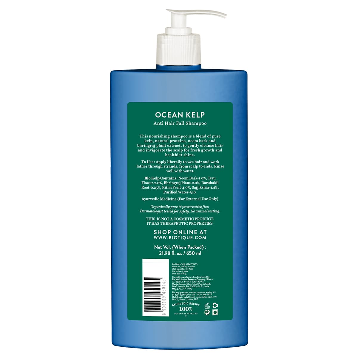 Biotique Ocean Kelp Anti Hair Fall Shampoo, 650ml - Image 2 - Buy from Indicrest