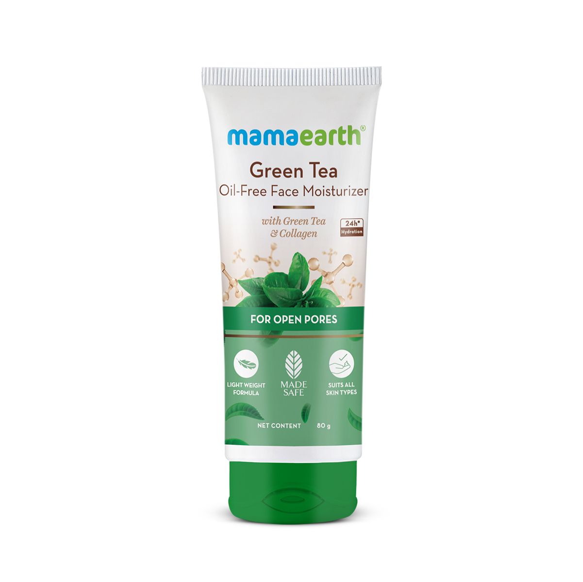 Mamaearth Green Tea Oil-Free Face Moisturizer with Green Tea & Collagen For Open Pores, 80g - Image 8 - Buy from Indicrest