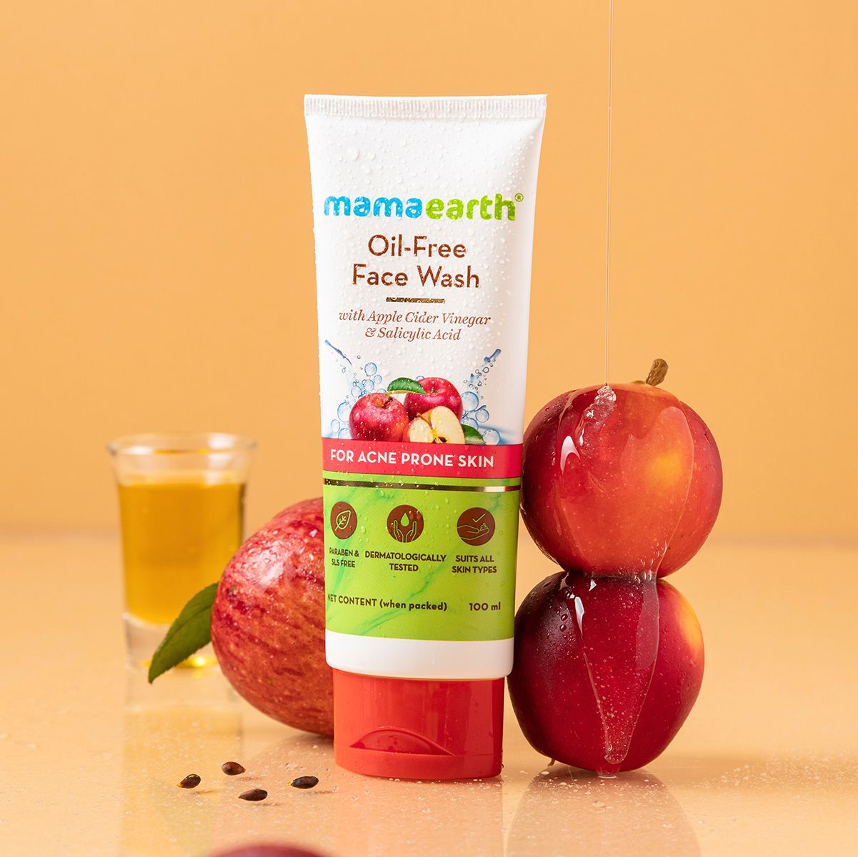 Mamaearth Oil-Free Face Wash with Apple Cider Vinegar & Salicylic Acid for Acne-Prone Skin, 100ml - Image 2 - Buy from Indicrest