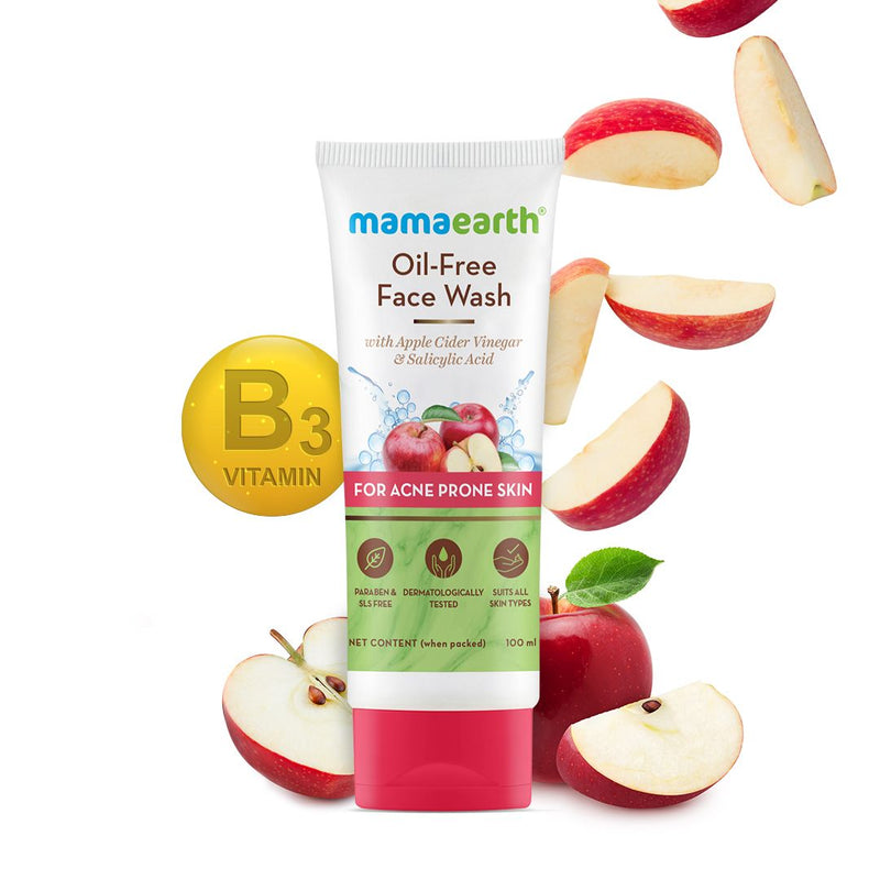 Mamaearth Oil-Free Face Wash with Apple Cider Vinegar & Salicylic Acid for Acne-Prone Skin, 100ml - Buy from Indicrest