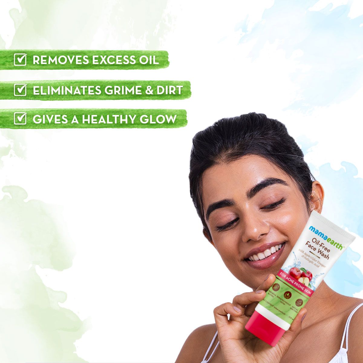Mamaearth Oil-Free Face Wash with Apple Cider Vinegar & Salicylic Acid for Acne-Prone Skin, 100ml - Image 3 - Buy from Indicrest
