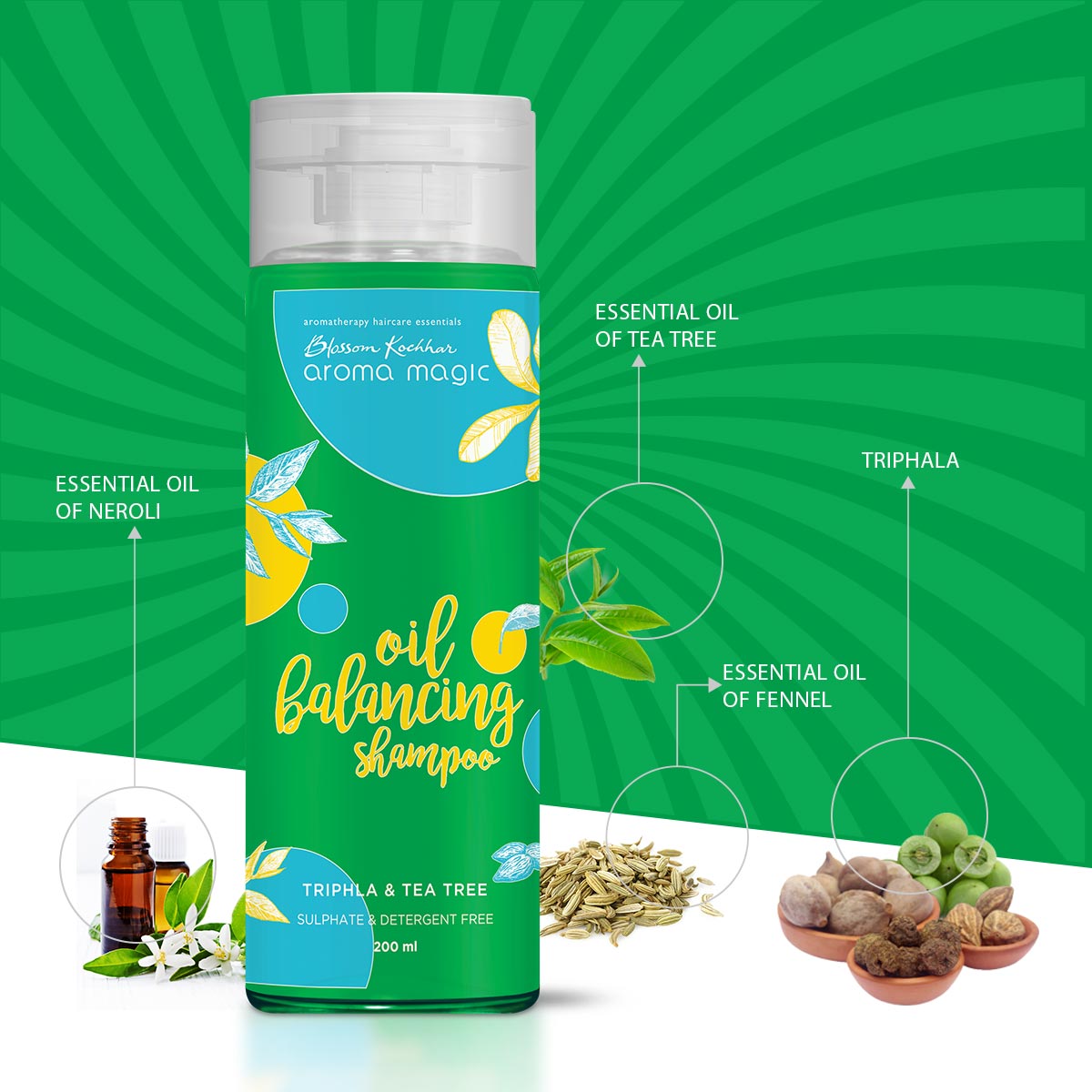 Aroma Magic Oil Balancing Shampoo, 200ml - Image 5 - Buy from Indicrest