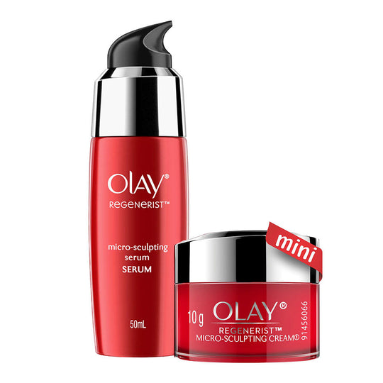 Olay Regenerist Micro-sculpting Cream Mini, 10g and Regenerist Anti-ageing Serum, 50ml Combo Buy at Indicrest