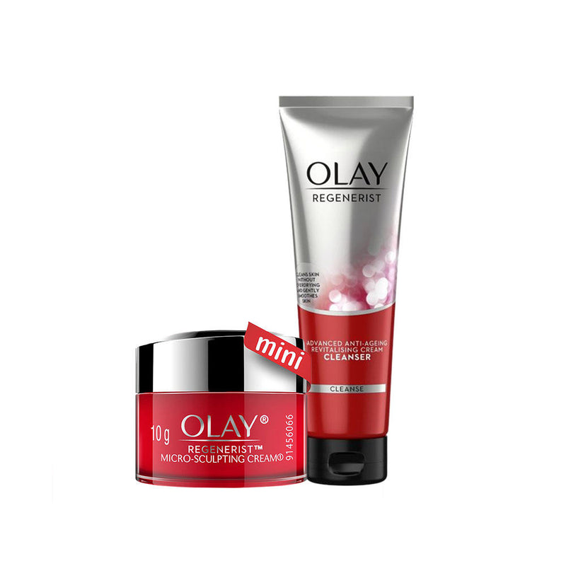 Olay Hydration Mini Combo With Hyaluronic Acid, Moisturiser, Mini, 10,g + Cleanser, 100ml Buy at Indicrest