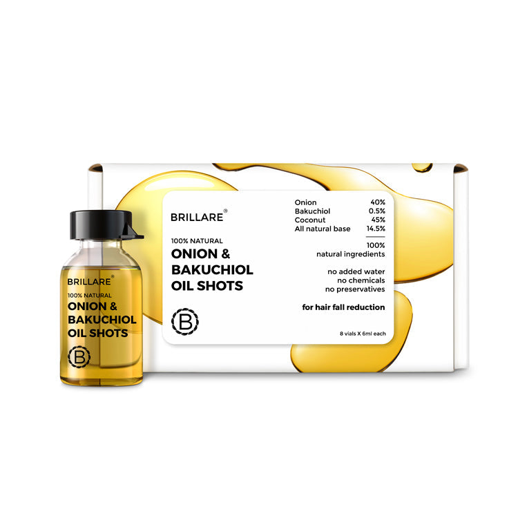 Brillare Onion & Bakuchiol Oil Shots For Hair Fall Reduction, 6ml X 8 - Image 11 - Buy from Indicrest