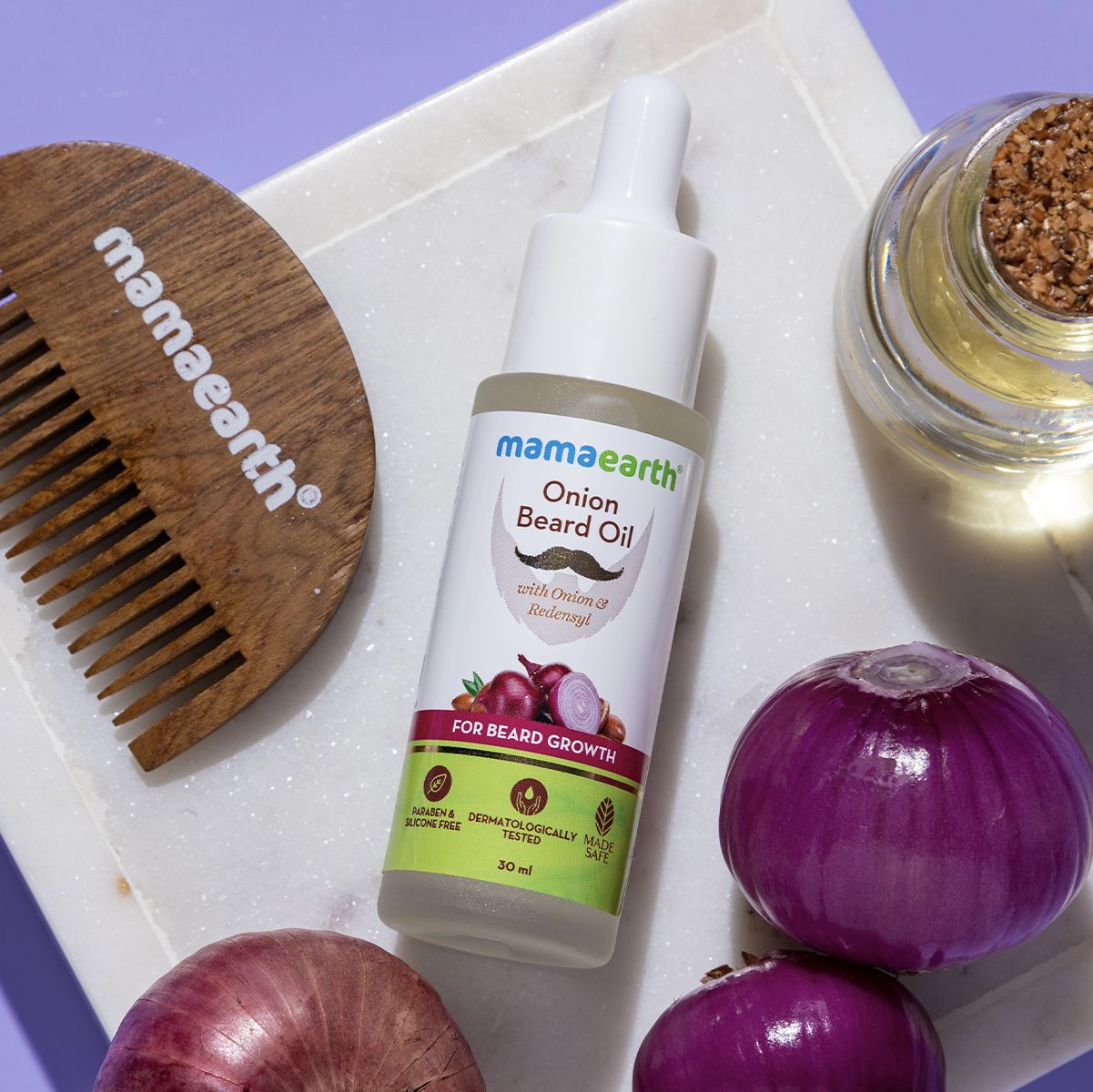 Mamaearth Onion Beard Oil with Onion & Redensyl For Beard Growth, 30ml - Image 2 - Buy from Indicrest