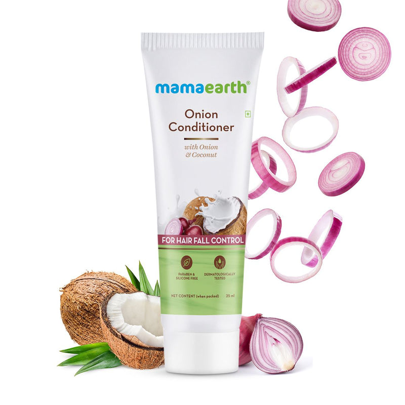 Mamaearth Onion Conditioner for Hair Growth and Hair Fall Control with Onion and Coconut, 25ml - Buy from Indicrest