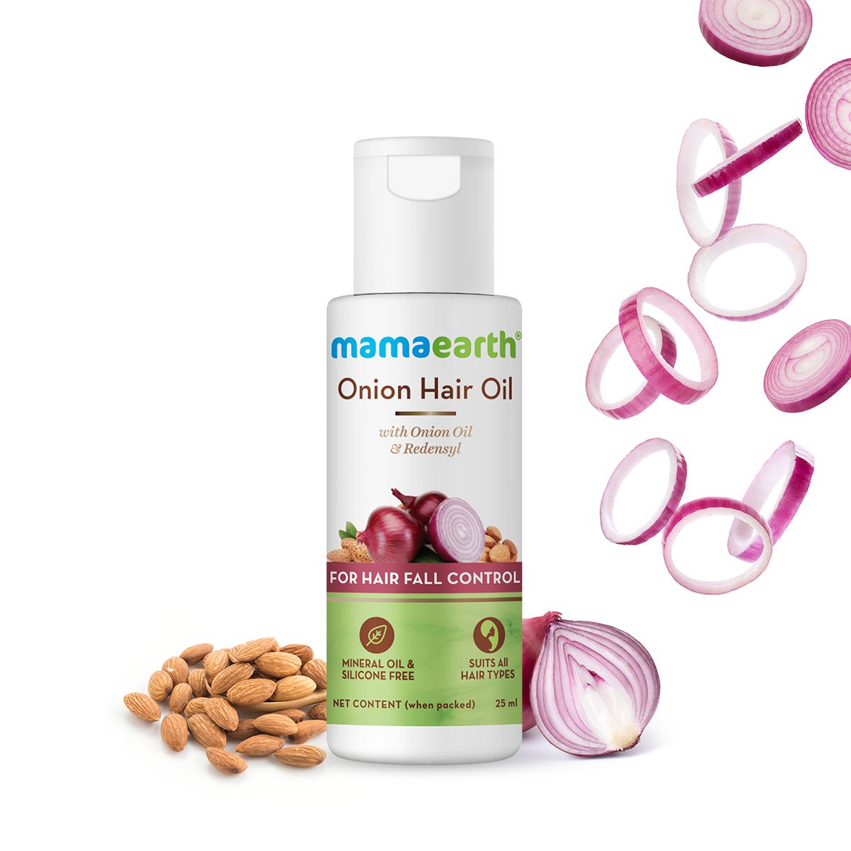 Mamaearth Onion Hair Oil with Onion and Redensyl for Hair Fall Control, 25ml - Buy from Indicrest