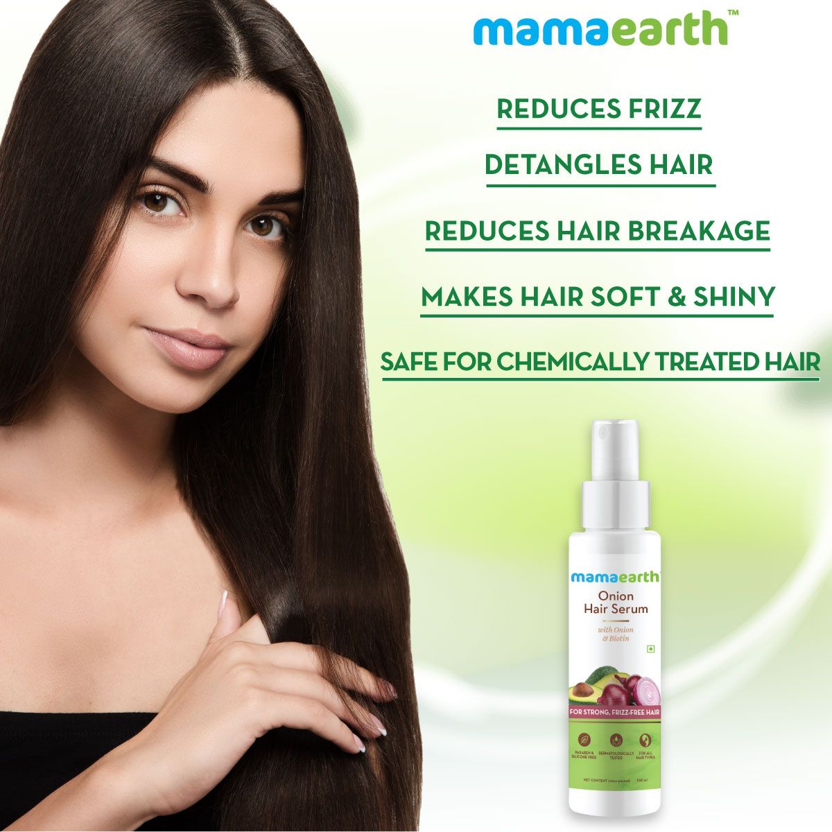 Mamaearth Onion Hair Serum with Onion and Biotin for Strong, Frizz-Free Hair, 100ml - Image 6 - Buy from Indicrest