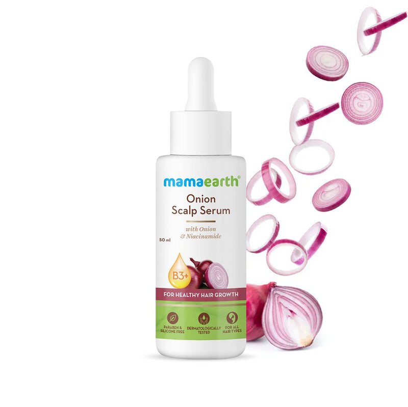 Mamaearth Onion Scalp Serum with Onion and Niacinamide for Healthy Hair Growth, 50ml - Buy from Indicrest