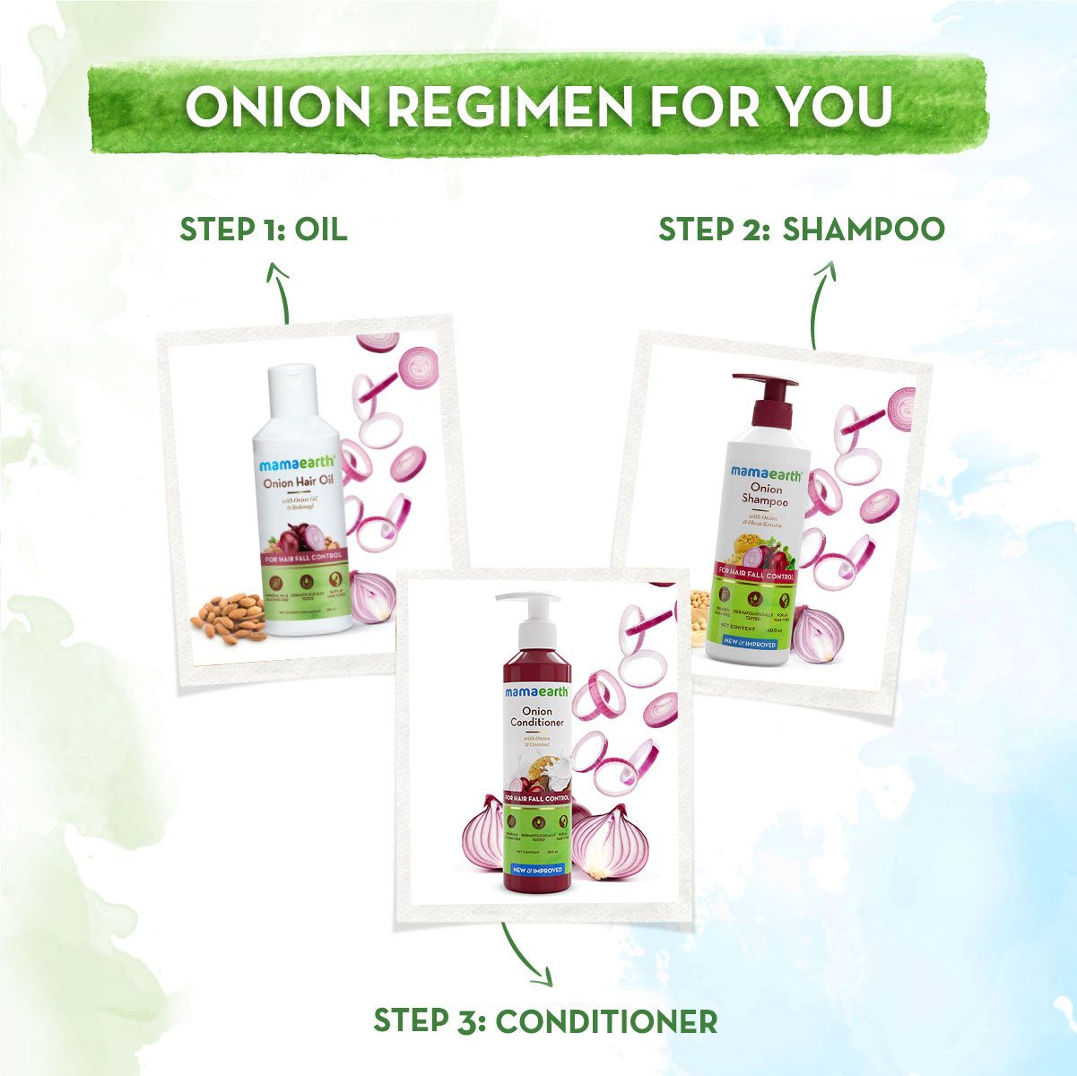 Mamaearth Onion Shampoo with Onion & Plant Keratin for Hair Fall Control, Pack of 2 X 400ml - Image 5 - Buy from Indicrest