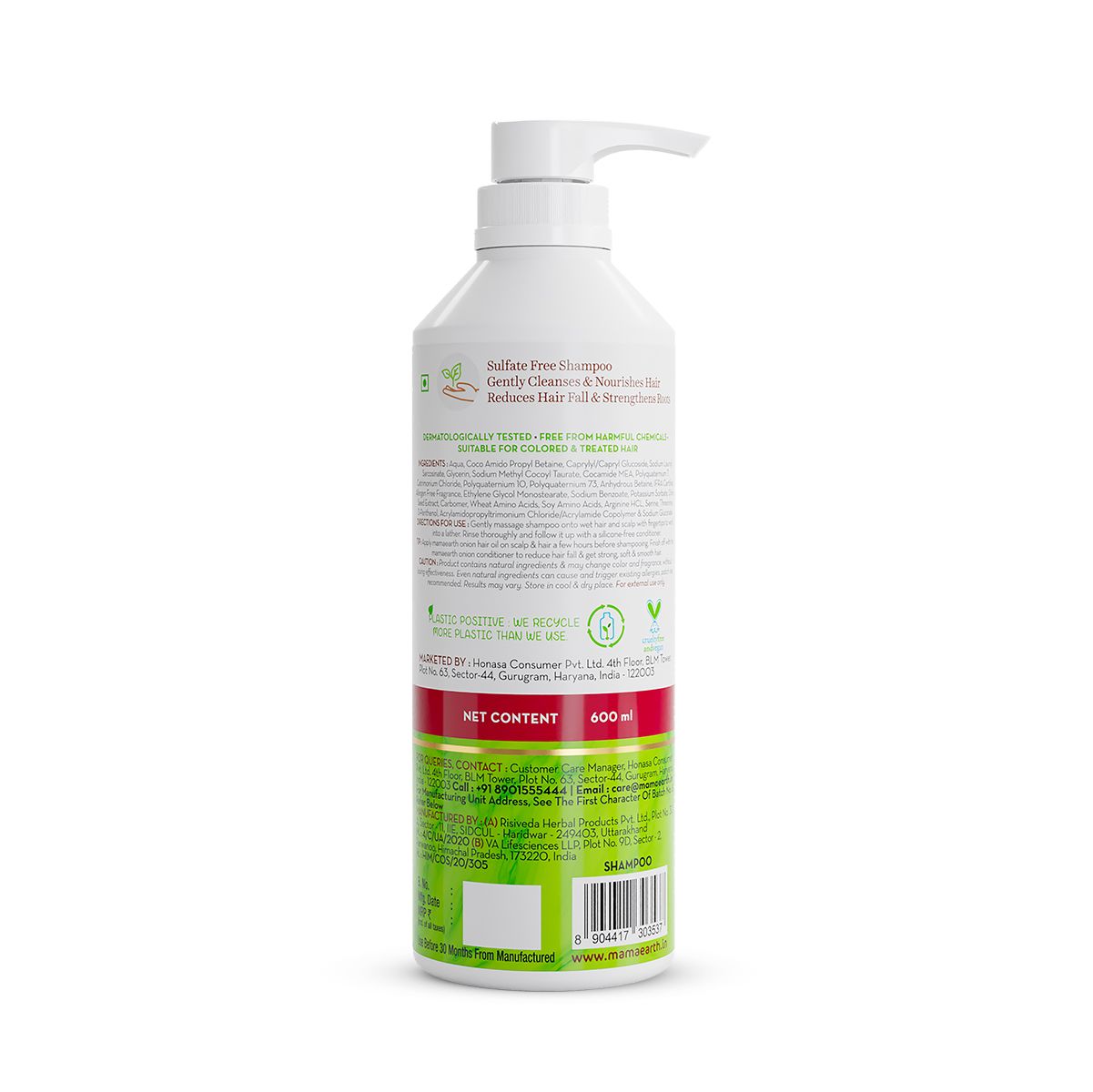 Mamaearth Onion Shampoo for Hair Growth & Hair Fall Control with Onion & Plant Keratin, 600ml - Image 8 - Buy from Indicrest