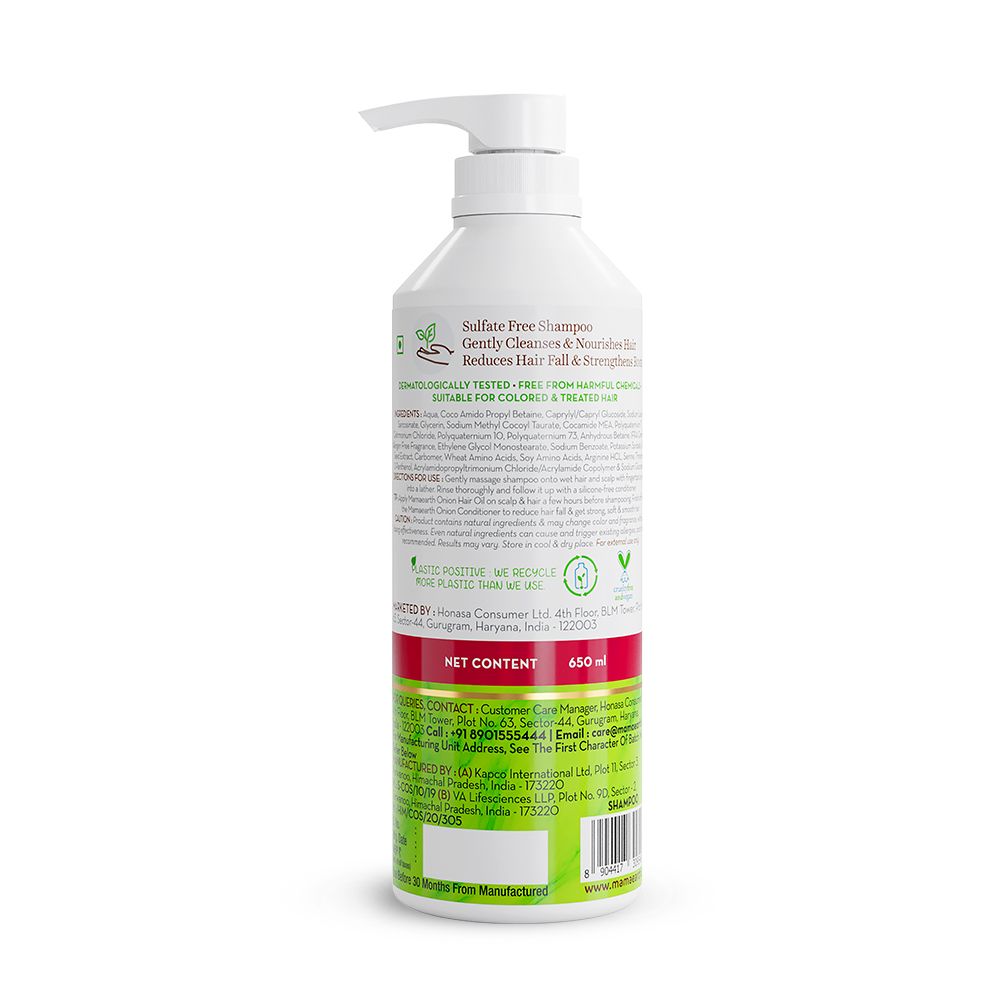 Mamaearth Onion Shampoo for Hair Fall Control and Hair Growth with Onion & Plant Keratin, 650ml - Image 8 - Buy from Indicrest