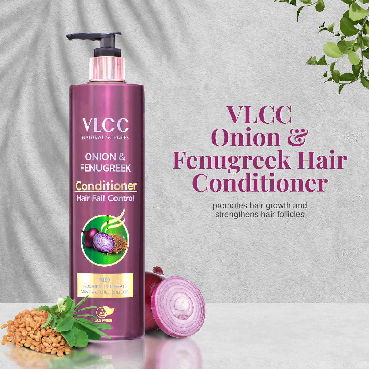 VLCC Hair Fall Control Shampoo and Onion and Fenugreek Conditioner - Image 7 - Buy from Indicrest
