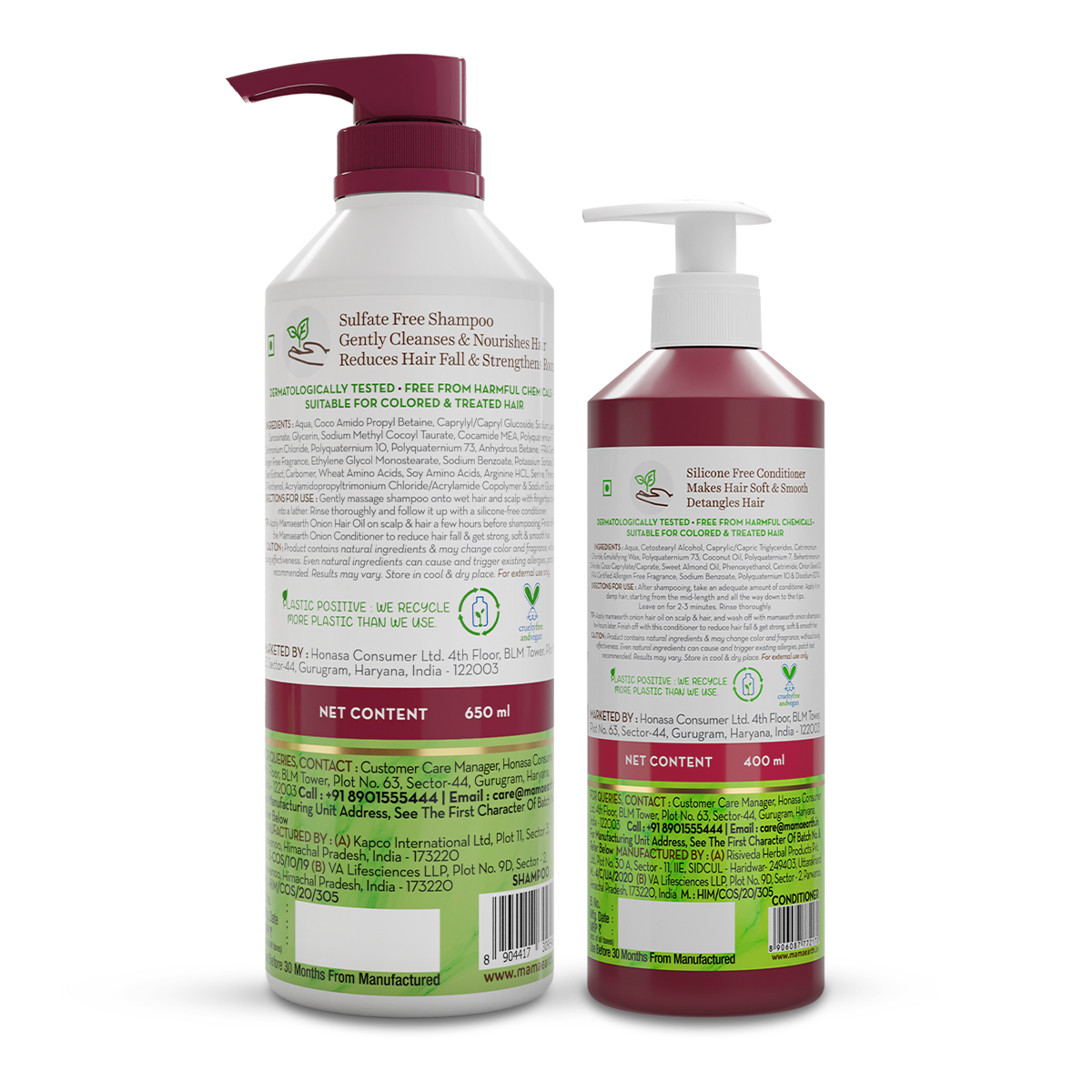 Mamaearth Onion Hair Fall Control Combo, 650ml + 400ml - Image 6 - Buy from Indicrest