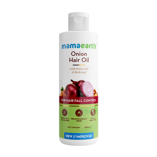 Mamaearth Onion Hair Oil with Onion Oil & Redensyl for Hair Fall Control, 200ml - Buy from Indicrest