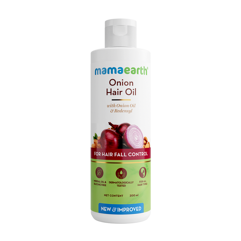 Mamaearth Onion Hair Oil with Onion Oil & Redensyl for Hair Fall Control, 200ml - Buy from Indicrest