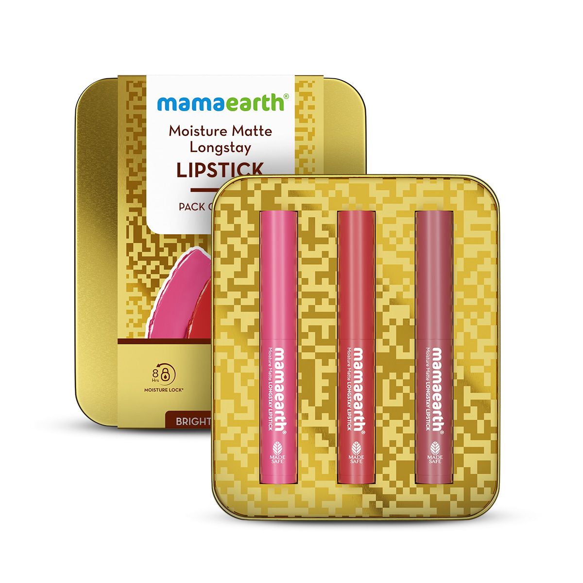 Mamaearth Moisture Matte Long Stay Lipstick Gift Set, Bright and Bold - Image 10 - Buy from Indicrest