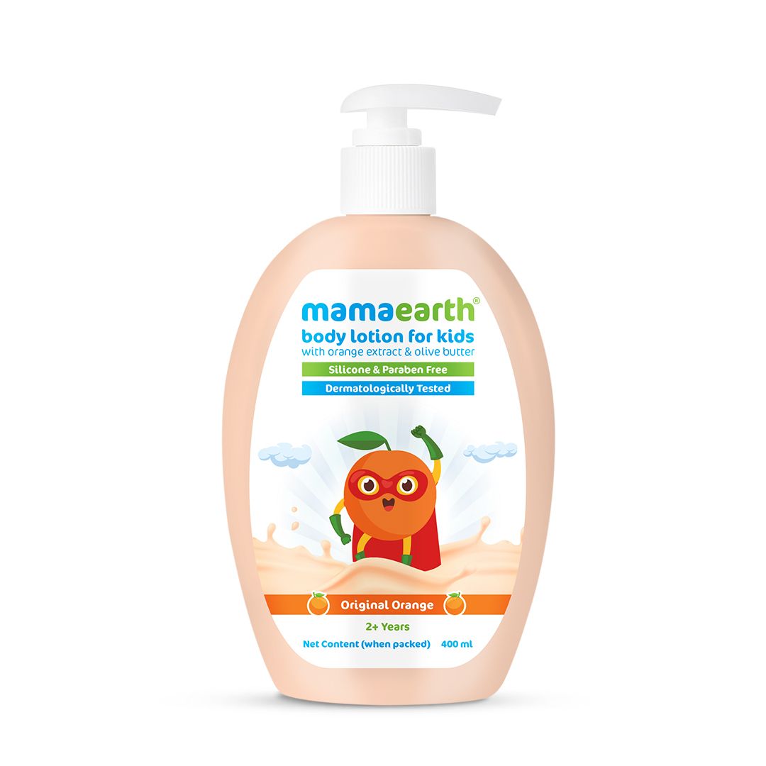 Mamaearth Original Orange Body Lotion For Kids With Orange & Shea Butter, 400ml - Image 8 - Buy from Indicrest