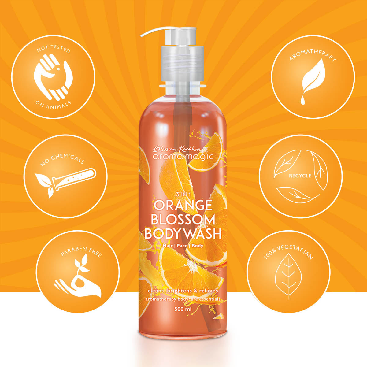 Aroma Magic 3 in 1 Orange Blossom Body Wash, 220ml - Image 7 - Buy from Indicrest